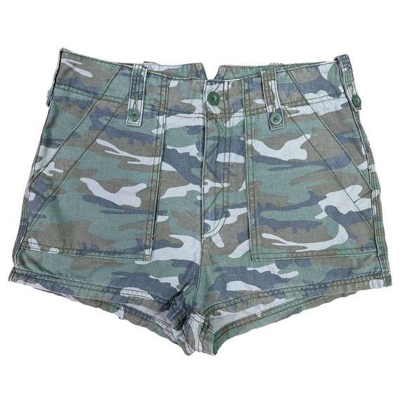 Free People High Rise Camo Shorts - Size 10 - Picture 2 of 6